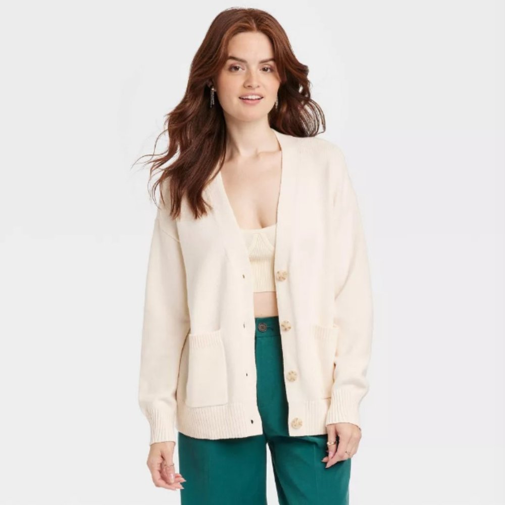 Oversized Boyfriend Cardigan - A New Day, NWT